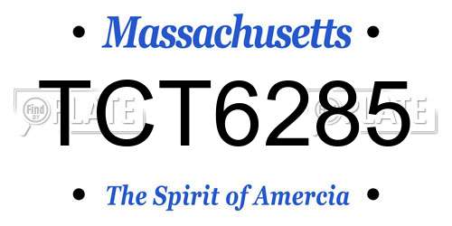 TCT6285 Massachusetts License Plate