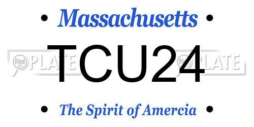 TCU24 Massachusetts License Plate