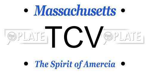 TCV Massachusetts License Plate