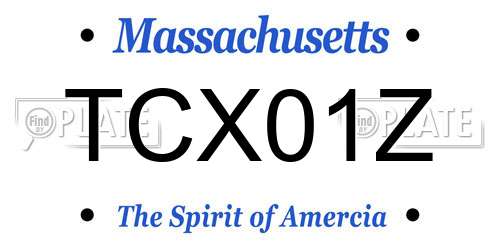 TCX01Z Massachusetts License Plate