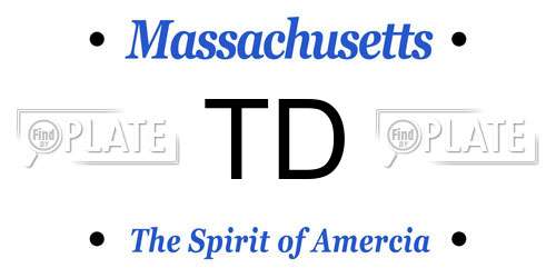 TD Massachusetts License Plate
