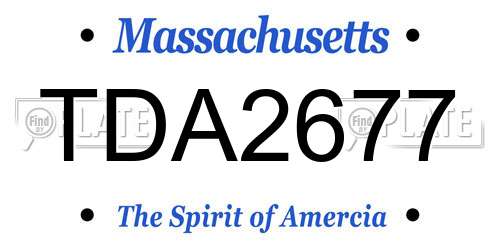 TDA2677 Massachusetts License Plate