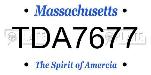 TDA7677 Massachusetts License Plate