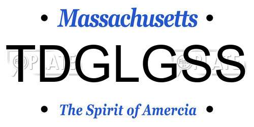TDGLGSS Massachusetts License Plate
