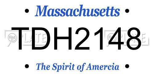 TDH2148 Massachusetts License Plate