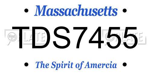 TDS7455 Massachusetts License Plate