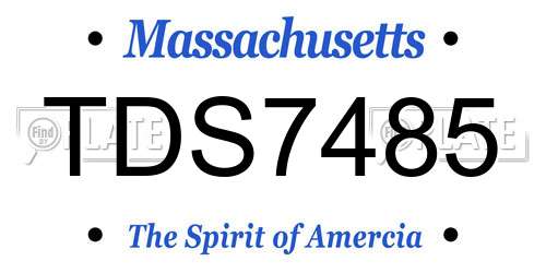 TDS7485 Massachusetts License Plate