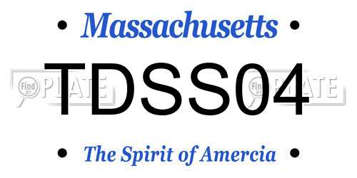 TDSS04 Massachusetts License Plate