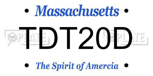 TDT20D Massachusetts License Plate
