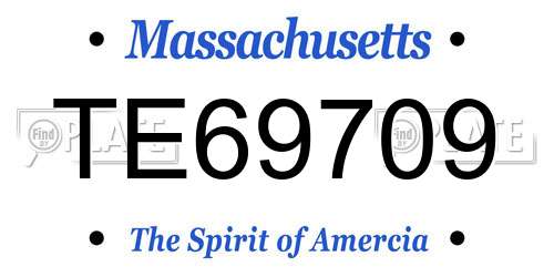 TE69709 Massachusetts License Plate