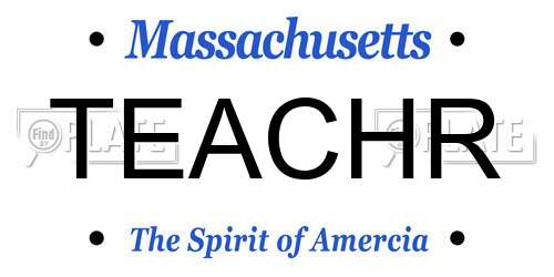 TEACHR Massachusetts License Plate