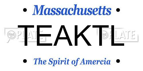 TEAKTL Massachusetts License Plate