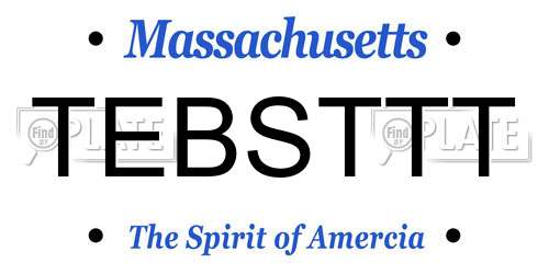 TEBSTTT Massachusetts License Plate