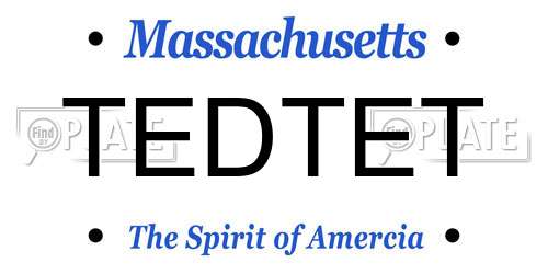TEDTET Massachusetts License Plate