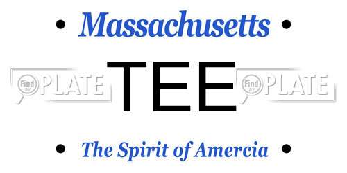 TEE Massachusetts License Plate