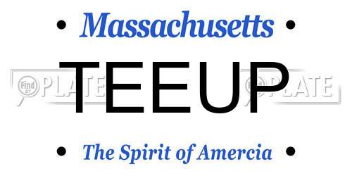 TEEUP Massachusetts License Plate