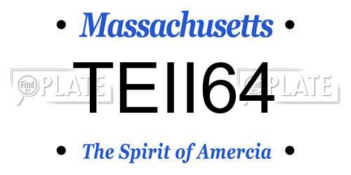 TEII64 Massachusetts License Plate