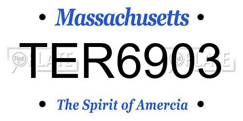 TER6903 Massachusetts License Plate