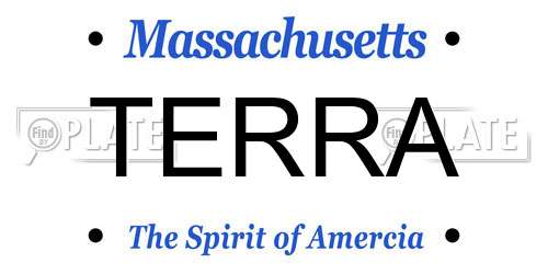 TERRA Massachusetts License Plate