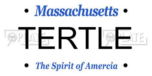 TERTLE Massachusetts License Plate