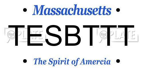 TESBTTT Massachusetts License Plate