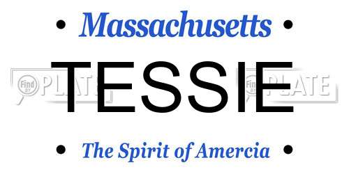 TESSIE Massachusetts License Plate