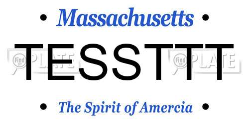 TESSTTT Massachusetts License Plate