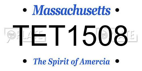 TET1508 Massachusetts License Plate