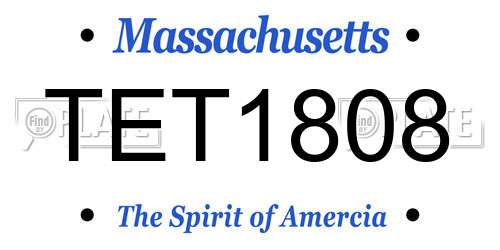 TET1808 Massachusetts License Plate