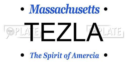 TEZLA Massachusetts License Plate