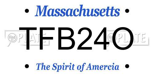 TFB24O Massachusetts License Plate