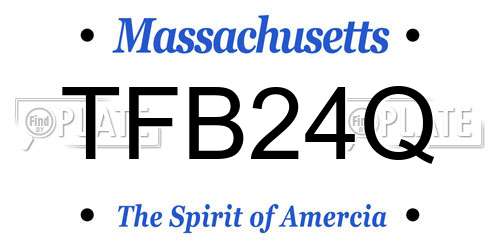 TFB24Q Massachusetts License Plate