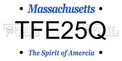 TFE25Q Massachusetts License Plate