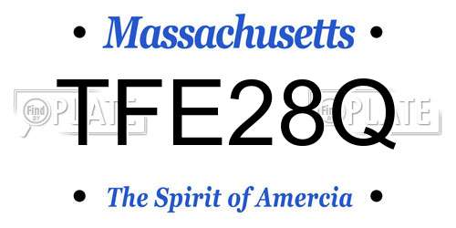 TFE28Q Massachusetts License Plate