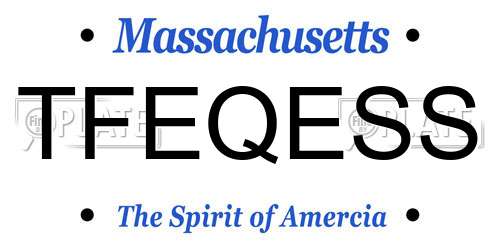 TFEQESS Massachusetts License Plate