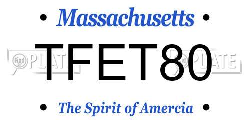 TFET80 Massachusetts License Plate