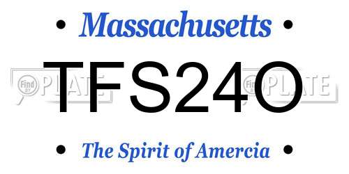 TFS24O Massachusetts License Plate