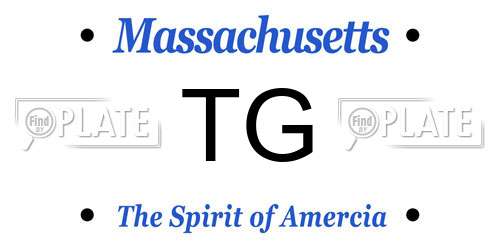 TG Massachusetts License Plate