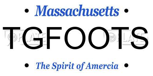 TGFOOTS Massachusetts License Plate