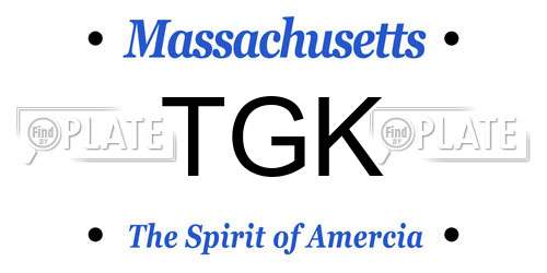 TGK Massachusetts License Plate