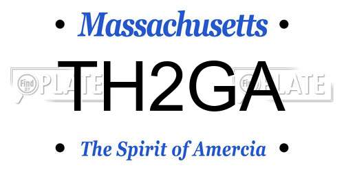 TH2GA Massachusetts License Plate