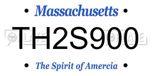 TH2S900 Massachusetts License Plate