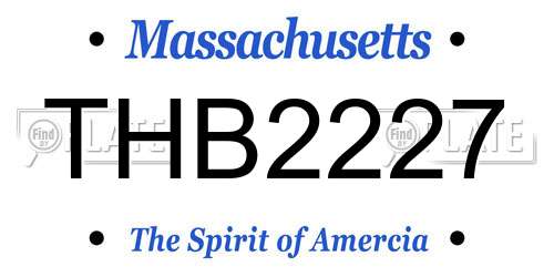 THB2227 Massachusetts License Plate