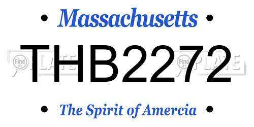 THB2272 Massachusetts License Plate