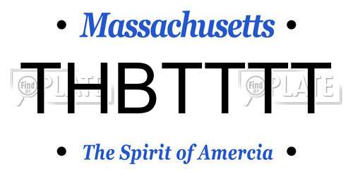 THBTTTT Massachusetts License Plate