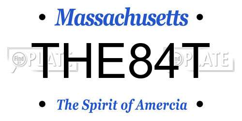 THE84T Massachusetts License Plate