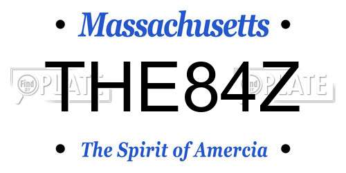 THE84Z Massachusetts License Plate