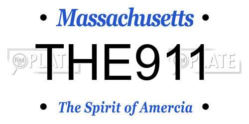 THE911 Massachusetts License Plate