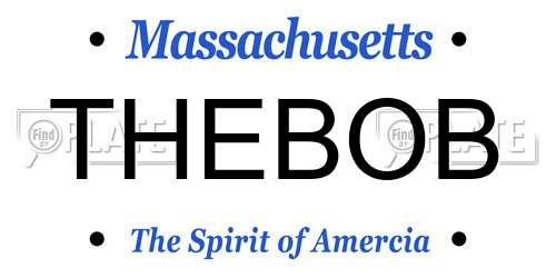 THEBOB Massachusetts License Plate