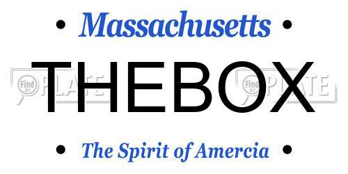 THEBOX Massachusetts License Plate